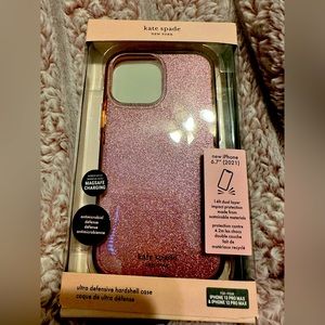 Kate Spade Pink Glitter phone case